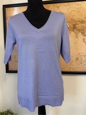 Melissa Paige v neck short sleeve sweater size medium